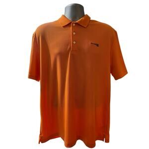 Chaps Golf 78 Stay-Dry Orange Short Sleeve Three Button Golf Polo Size L